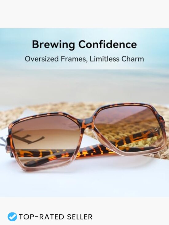Oversized Square Sunglasses UV400 Protection Unisex Fashion Y2K Shades main image 6
